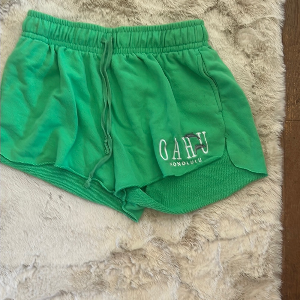 Wild Fable Green Athletic Shorts Elastic Waistband Lightweight